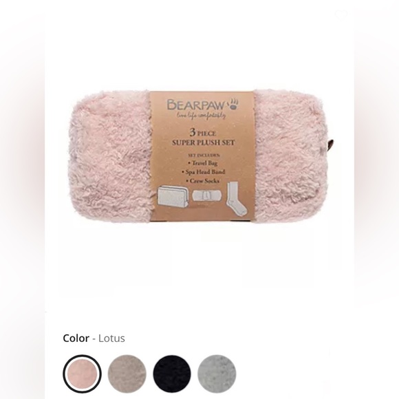 𝐁𝐄𝐀𝐑𝐏𝐀𝐖 Plush 3 Piece Spa Set - Picture 3 of 4